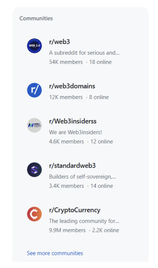 subreddits